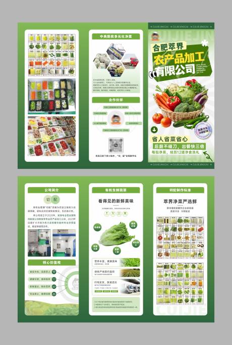 源文件下载【享设计】搜索编号：98460034583551586【蔬菜三折页】