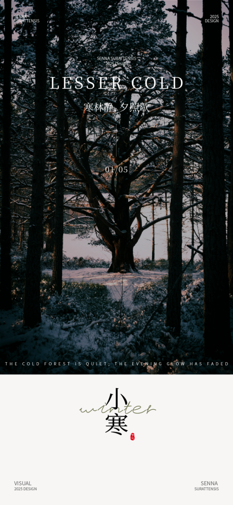 源文件下载【享设计】搜索编号：60410034630398746【小寒节气风景海报】