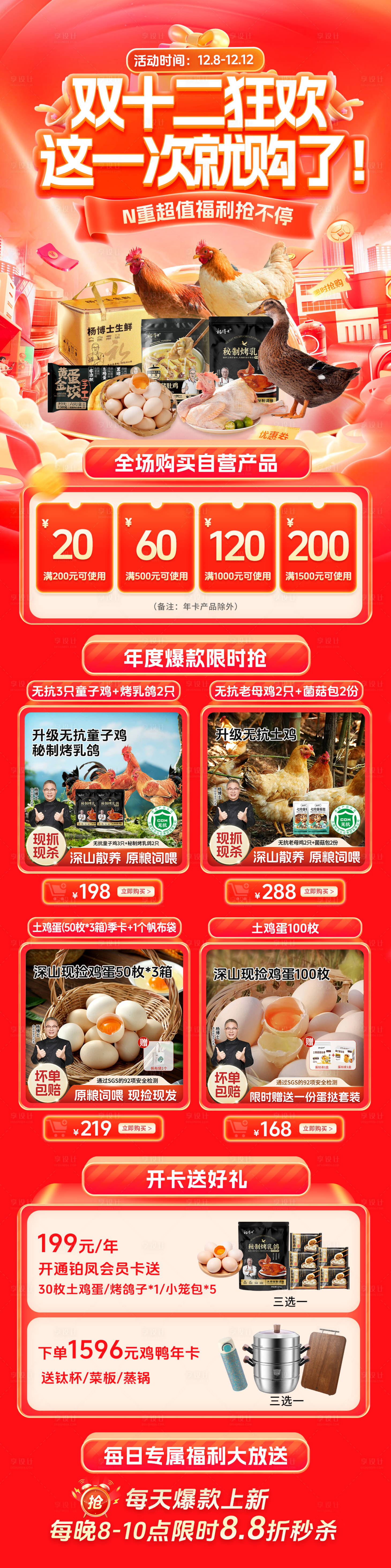 源文件下载【享设计】搜索编号：62280034592197564【红色双十二年货电商促销电商产品长图】