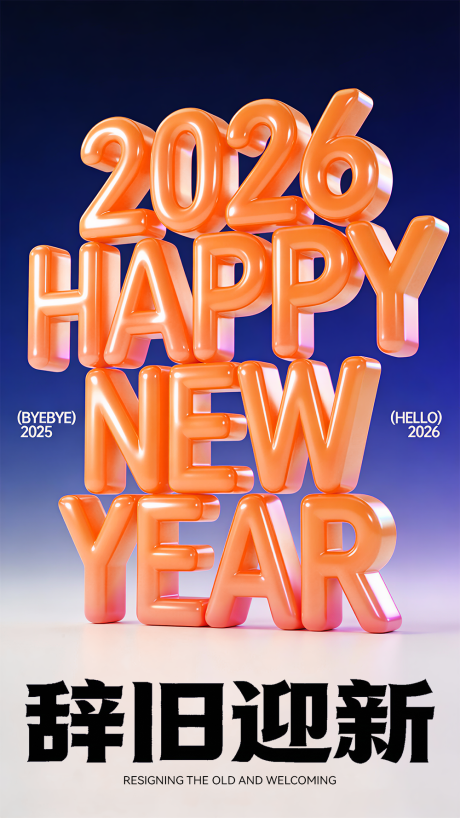 源文件下载【享设计】搜索编号：14230034778283833【2026元旦海报】