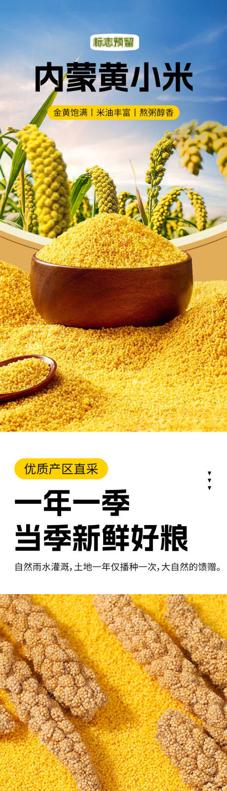 源文件下载【享设计】搜索编号：97130034781532351【黄小米促销电商详情页】