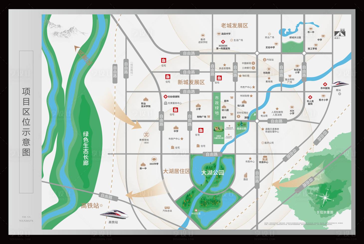 源文件下载【享设计】搜索编号：73750034640031657【地产区位图】