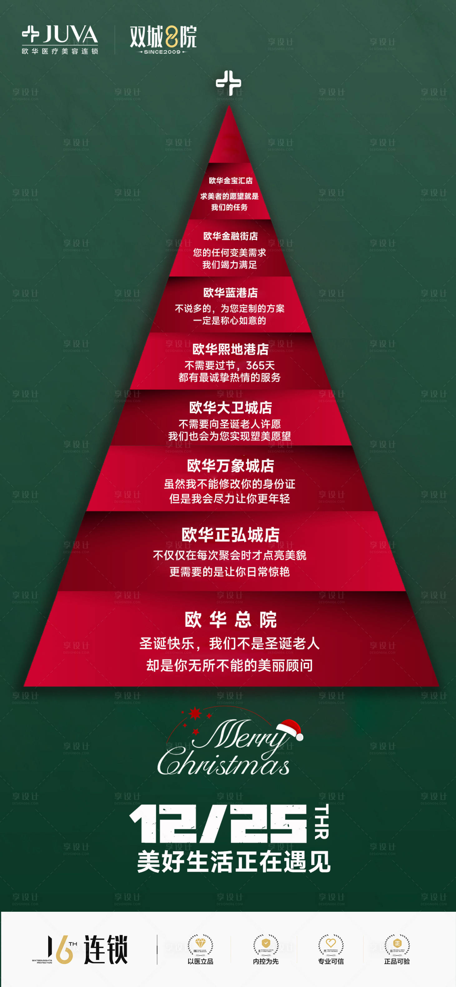 源文件下载【享设计】搜索编号：97940034313421123【医美圣诞节海报】