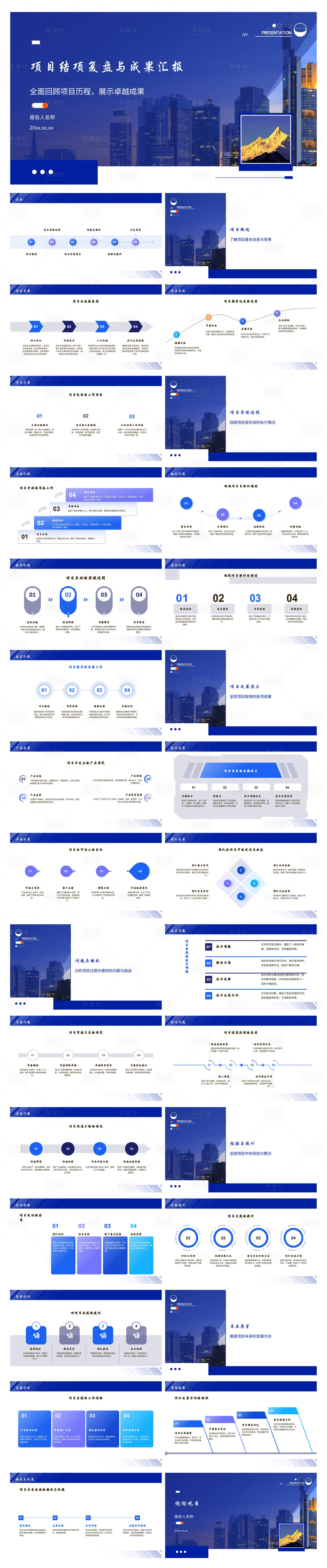 源文件下载【享设计】搜索编号：47630034563461134【项目结项复盘与成果汇报】