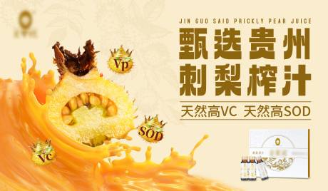 源文件下载【享设计】搜索编号：69630034609374595【贵州刺梨汁海报展板】