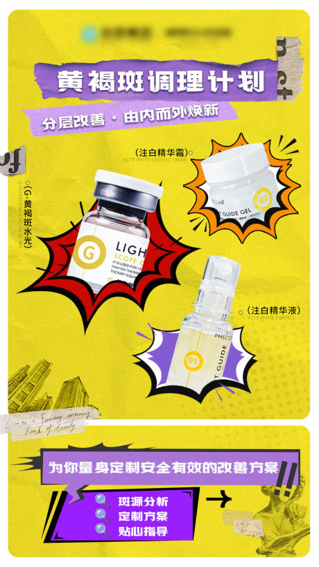 源文件下载【享设计】搜索编号：24000034601429959【医美黄褐斑调理计划海报】