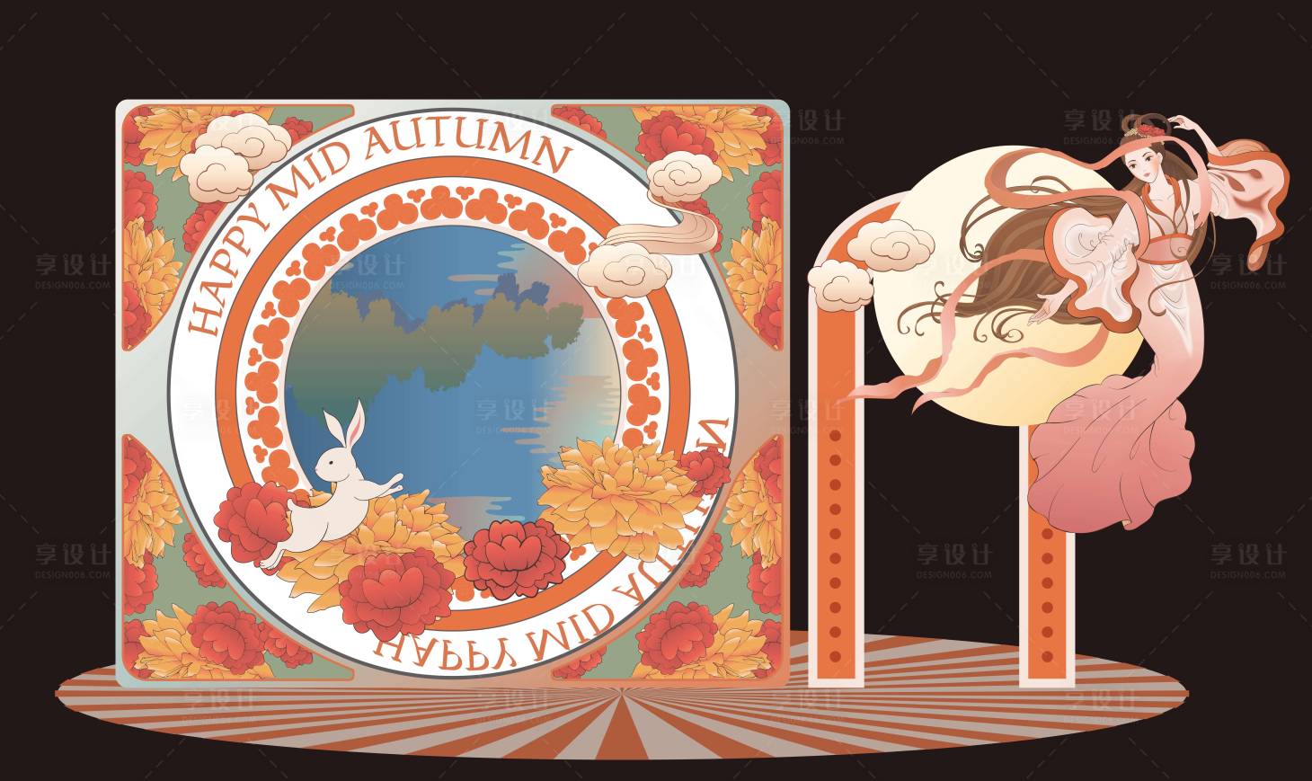 源文件下载【享设计】搜索编号：48640034576254905【中秋活动DP美陈】