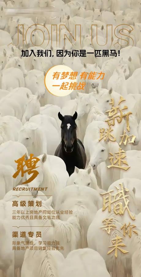 源文件下载【享设计】搜索编号：54540034539734466【房地产招聘海报】