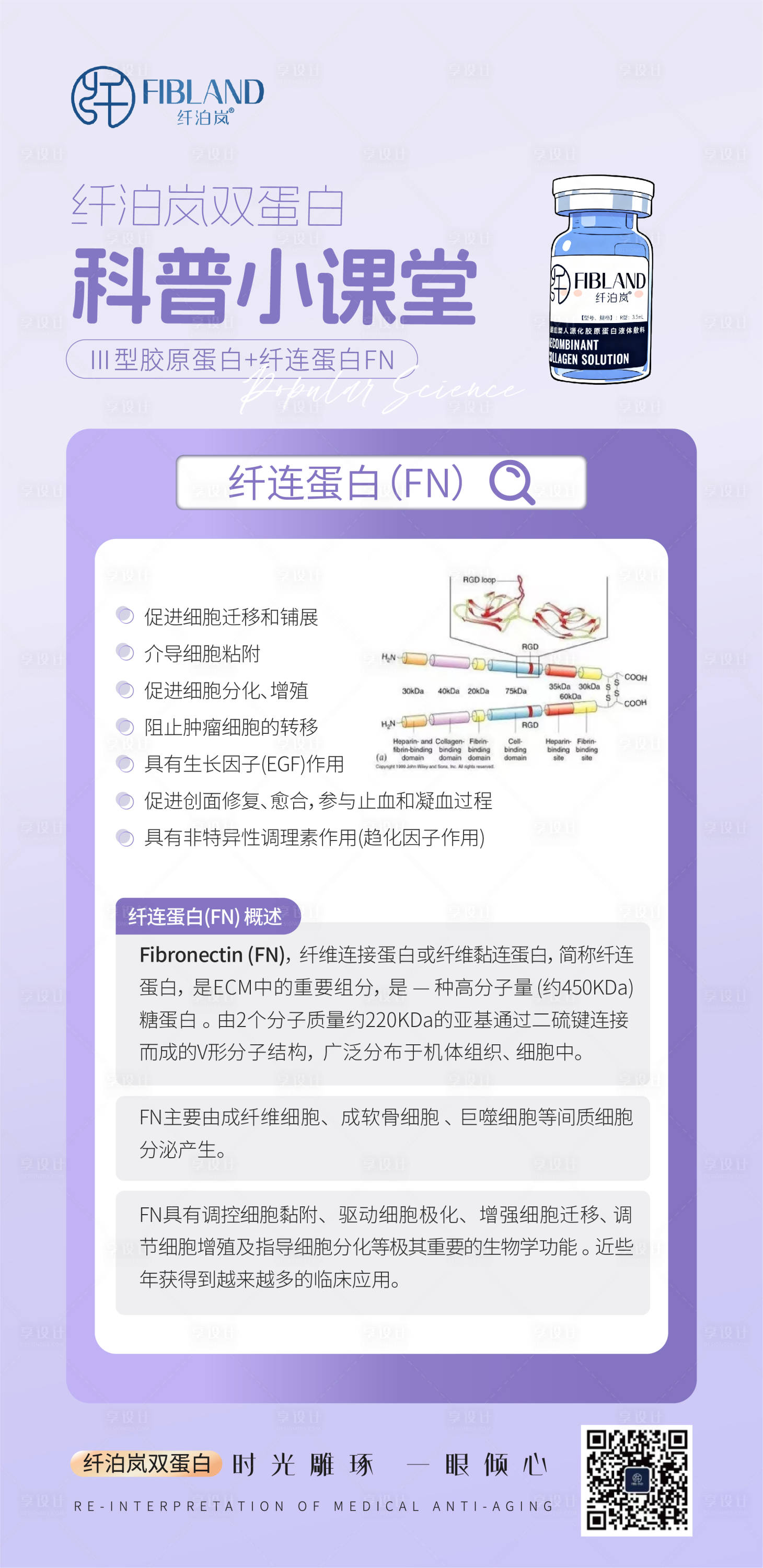 源文件下载【享设计】搜索编号：44340034791294737【纤泊岚胶原蛋白海报科普】