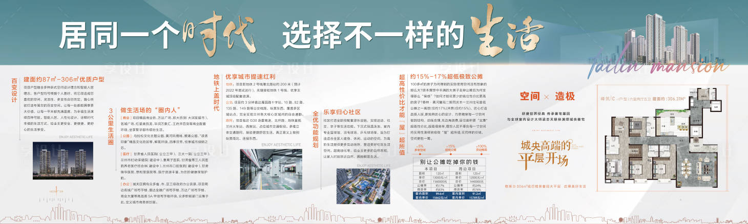 源文件下载【享设计】搜索编号：88180034587855730【地产时代价值点展板】