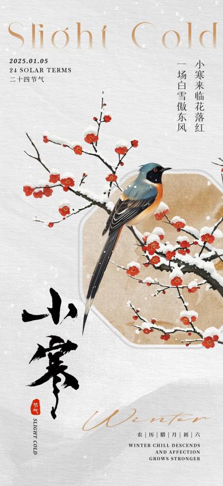 源文件下载【享设计】搜索编号：74020034763588516【小寒节气海报】