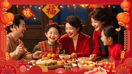 源文件下载【享设计】搜索编号：71400034778682569【新年视频框海报展板】