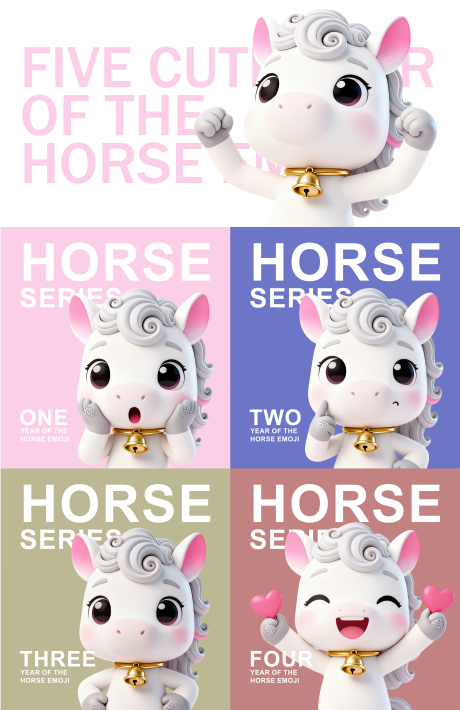 源文件下载【享设计】搜索编号：14900034340662004【马年ip形象表情】