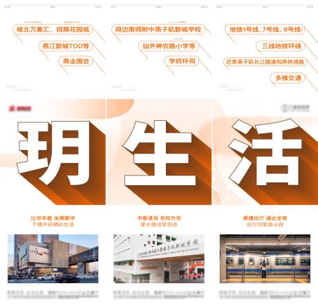 源文件下载【享设计】搜索编号：61930034328354284【三宫格生活圈交通教育商业】