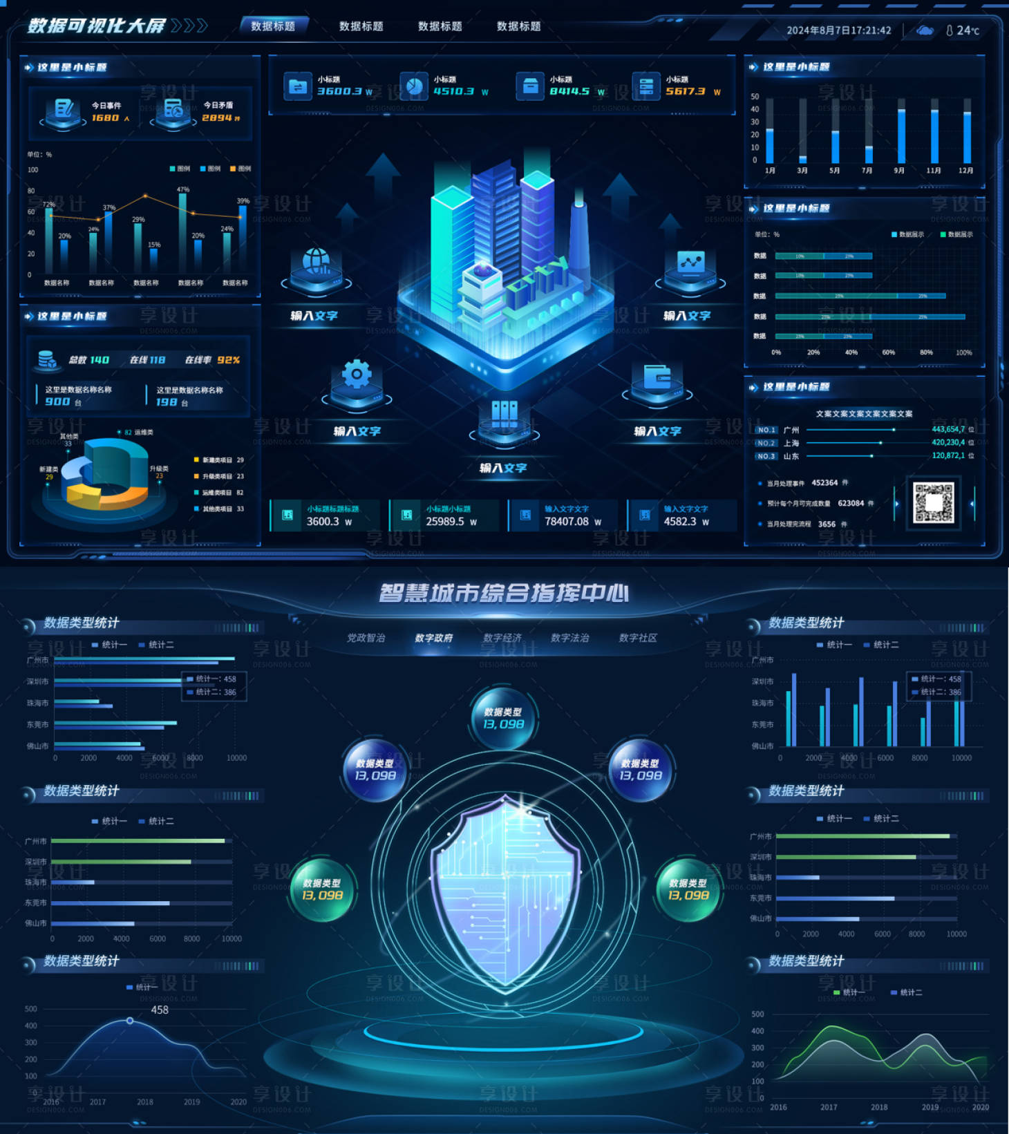 源文件下载【享设计】搜索编号：18160034762148385【炫酷可视化数据大屏合集】