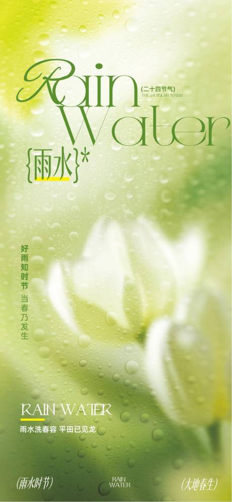 源文件下载【享设计】搜索编号：43300034703009966【雨水节气海报】