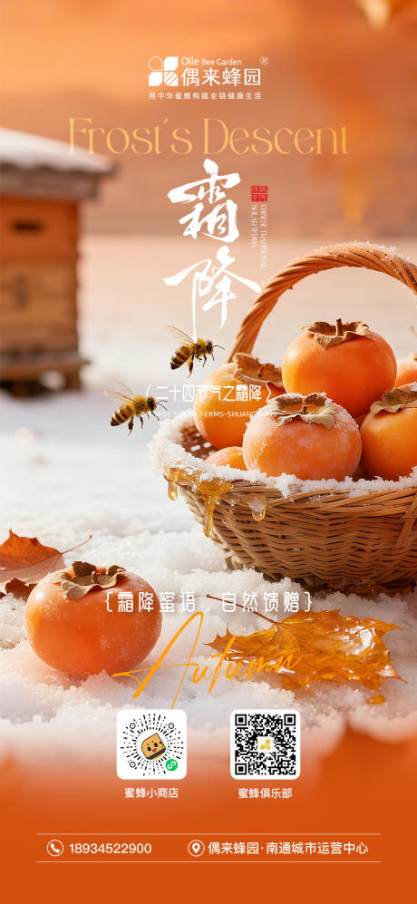 源文件下载【享设计】搜索编号：90210034544658939【霜降海报】