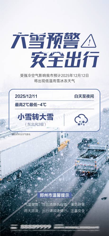 源文件下载【享设计】搜索编号：24180034486039877【大雪预警海报】
