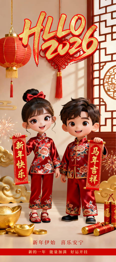 源文件下载【享设计】搜索编号：23930034752667037【新年宣传海报】