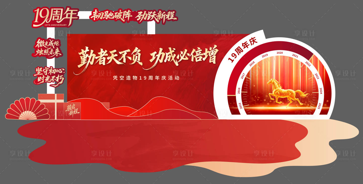 源文件下载【享设计】搜索编号：75070034552676464【19周年庆新年美陈】