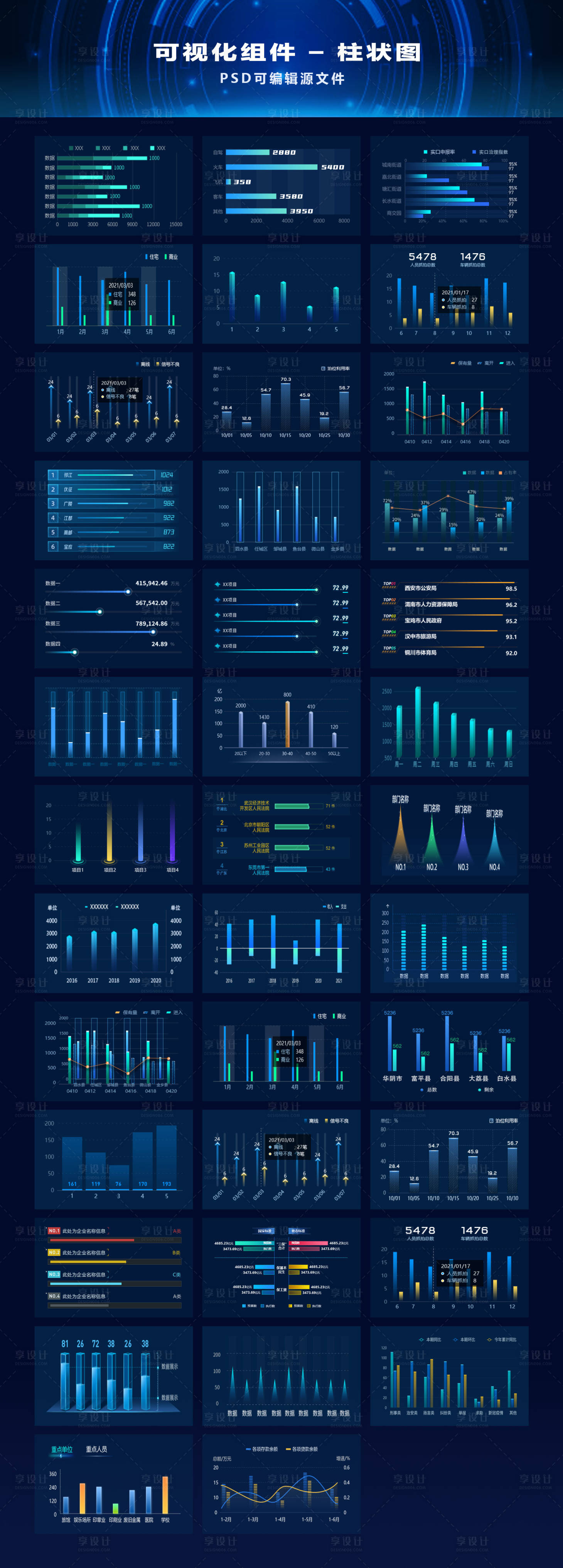 源文件下载【享设计】搜索编号：99200034796377135【可视化组件UI设计】