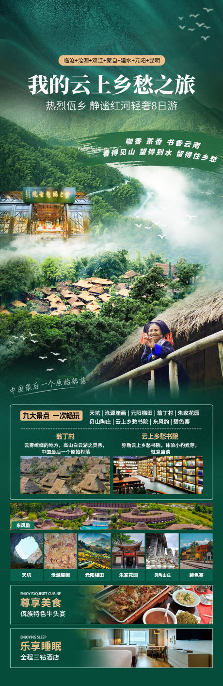 源文件下载【享设计】搜索编号：28280034777788759【我的云上乡愁之旅临沧8日游海报】