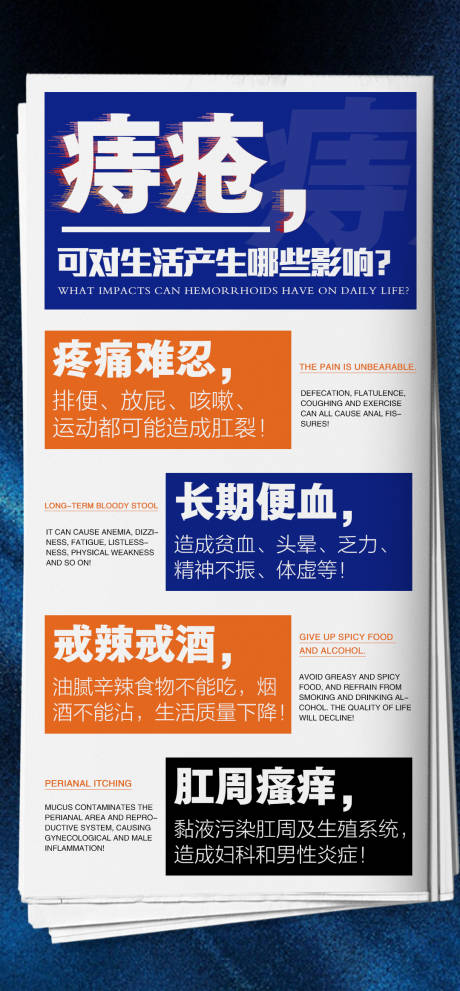 源文件下载【享设计】搜索编号：69010034327426033【痔疮健康科普品牌宣传海报】