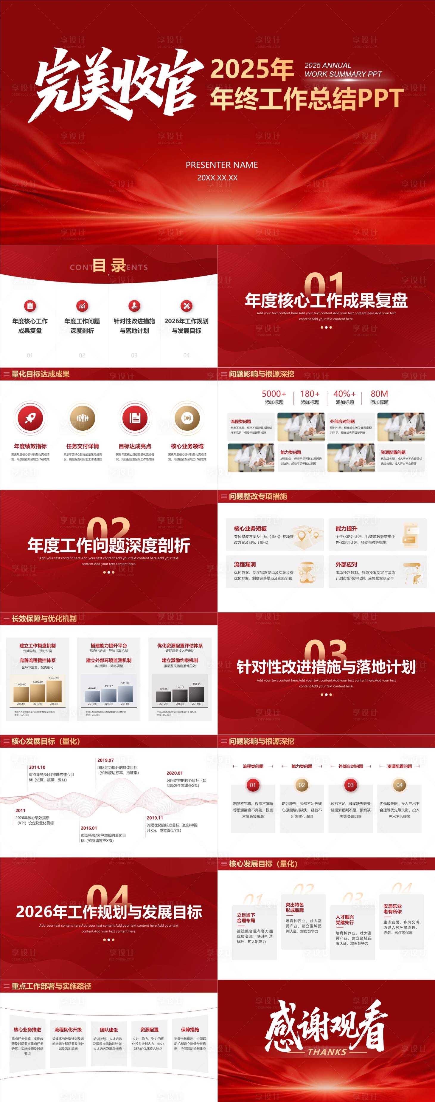 源文件下载【享设计】搜索编号：41500034496005037【年终总结年会喜庆PPT】