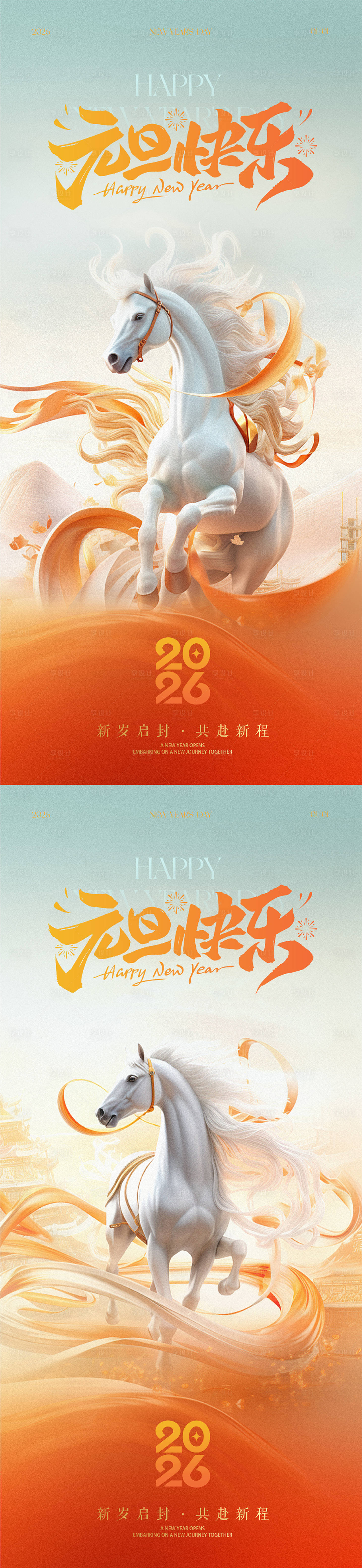 源文件下载【享设计】搜索编号：55220034771296781【元旦新年海报】