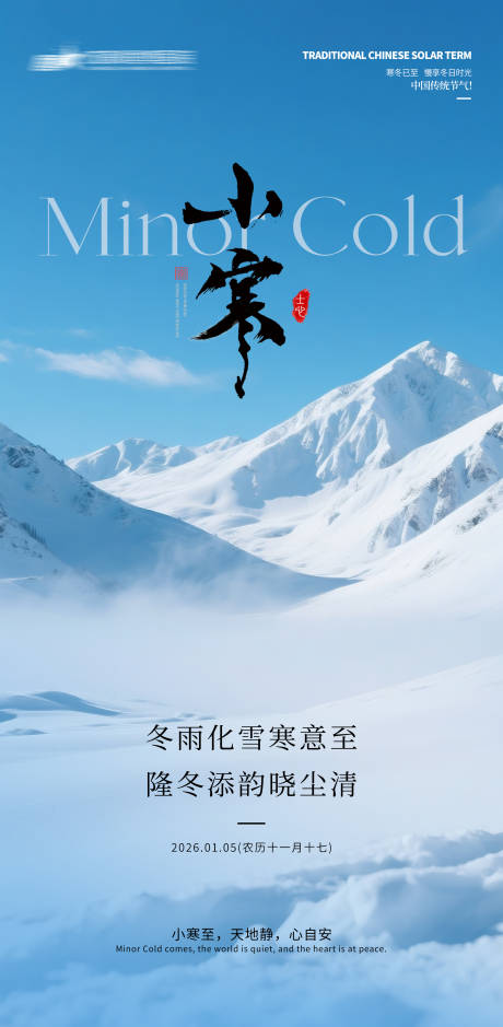 源文件下载【享设计】搜索编号：63610034781969259【医美小寒节气海报】