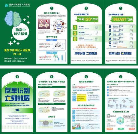 源文件下载【享设计】搜索编号：44290034736972513【脑卒中知识科普四折页】