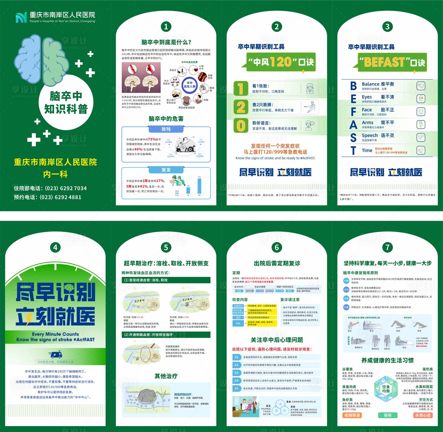 源文件下载【享设计】搜索编号：44290034736972513【脑卒中知识科普四折页】