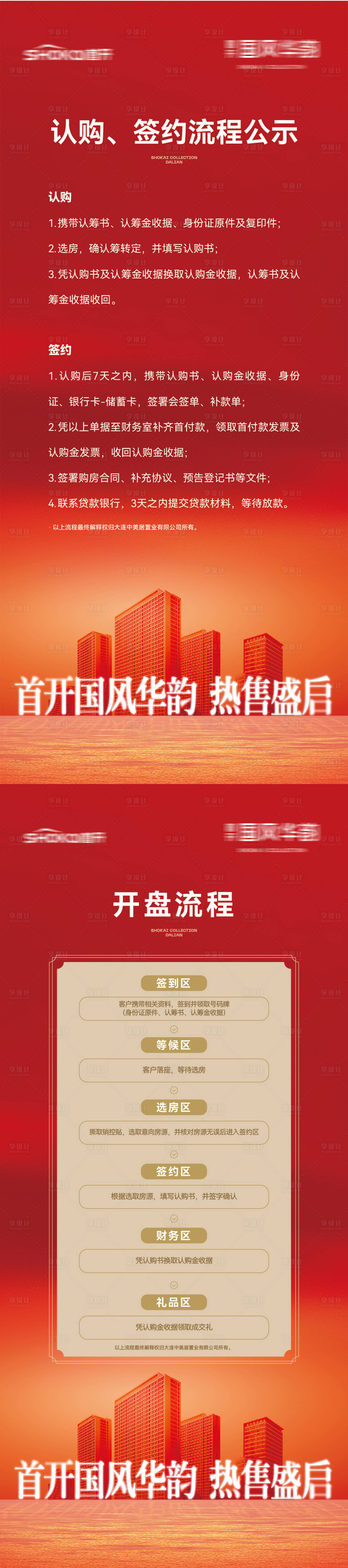 源文件下载【享设计】搜索编号：38470034779759232【房地产签约认购流程开盘流程易拉宝展架】