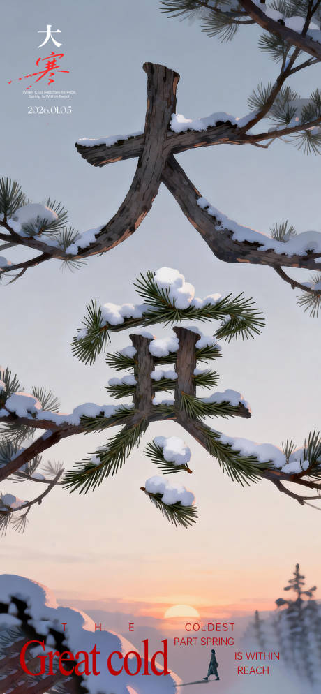 源文件下载【享设计】搜索编号：92450034879341603【大寒早安图】