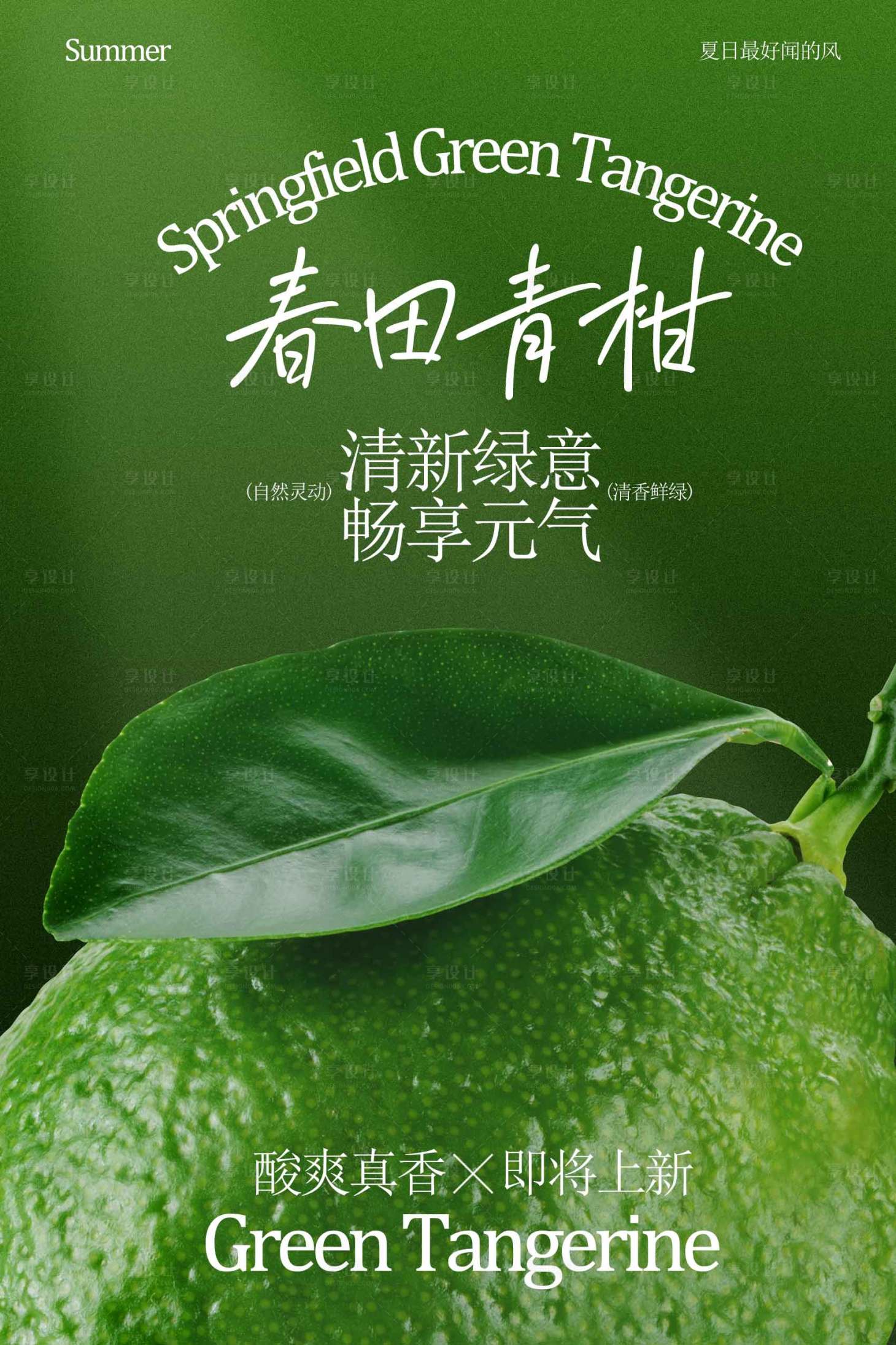 源文件下载【享设计】搜索编号：75570034829805782【青柠清新自然的诱惑海报】