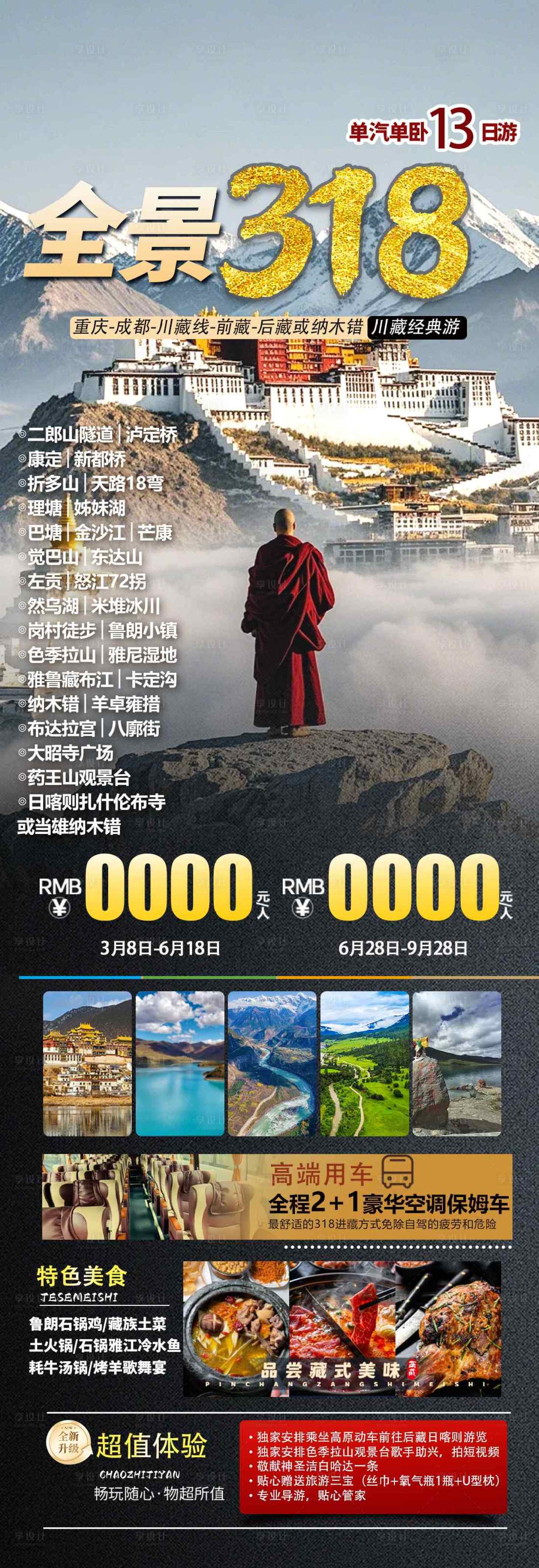 源文件下载【享设计】搜索编号：74710035083328614【西藏全景318旅游长图】