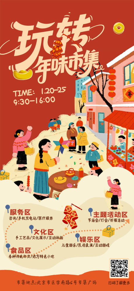 源文件下载【享设计】搜索编号：88820035003077858【新年市集活动海报】