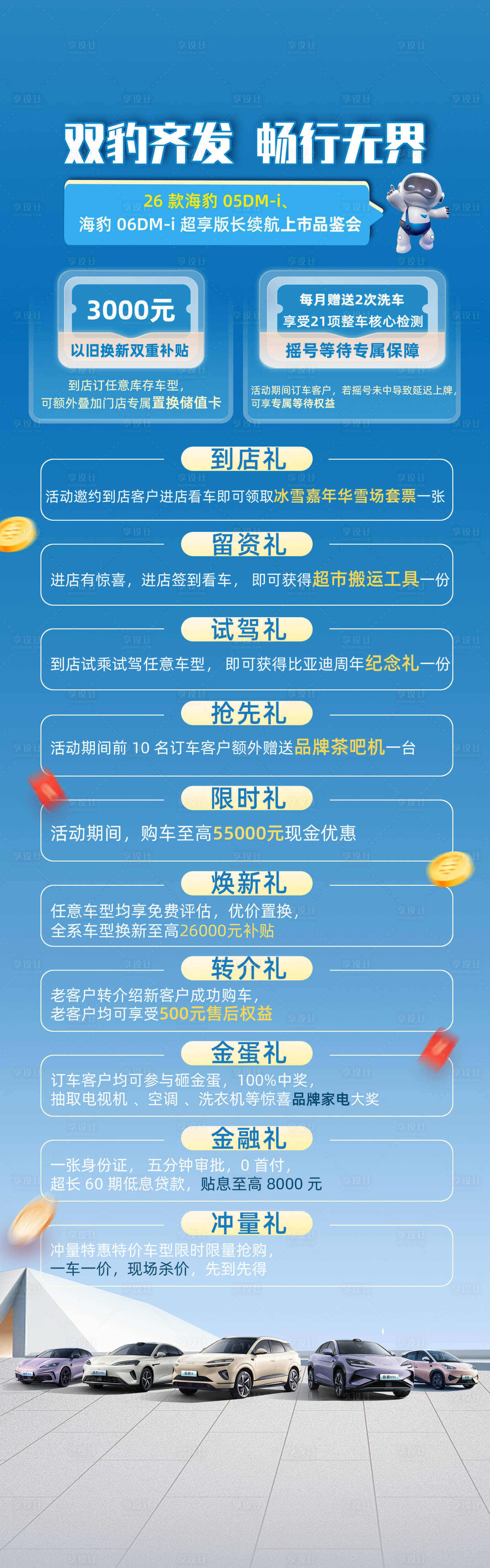 源文件下载【享设计】搜索编号：28120035183209078【汽车政策促销活动长图海报】