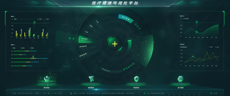 源文件下载【享设计】搜索编号：73910034902915372【精美绿色系可视化门户】