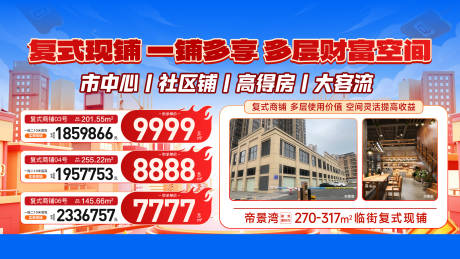 源文件下载【享设计】搜索编号：38440034812902877【地产复式商铺特价房海报】