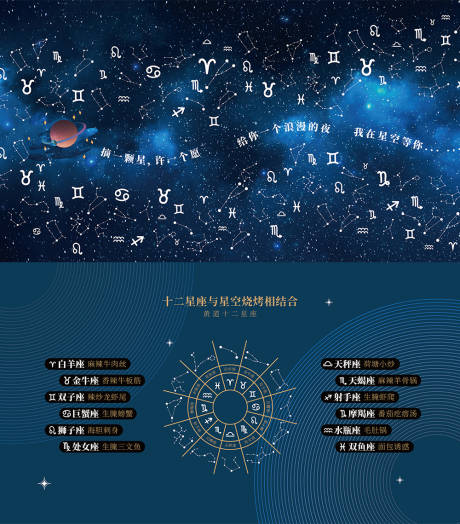 源文件下载【享设计】搜索编号：95120034868716552【星空十二星座宣传海报】