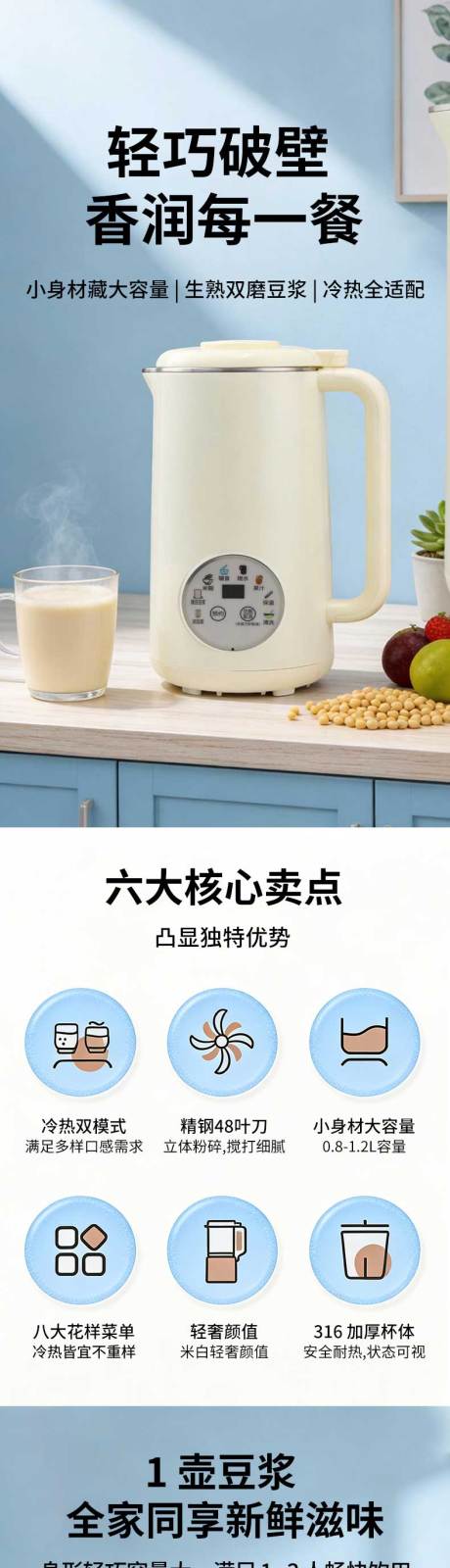 源文件下载【享设计】搜索编号：79870035030103898【轻巧破壁机详情页】