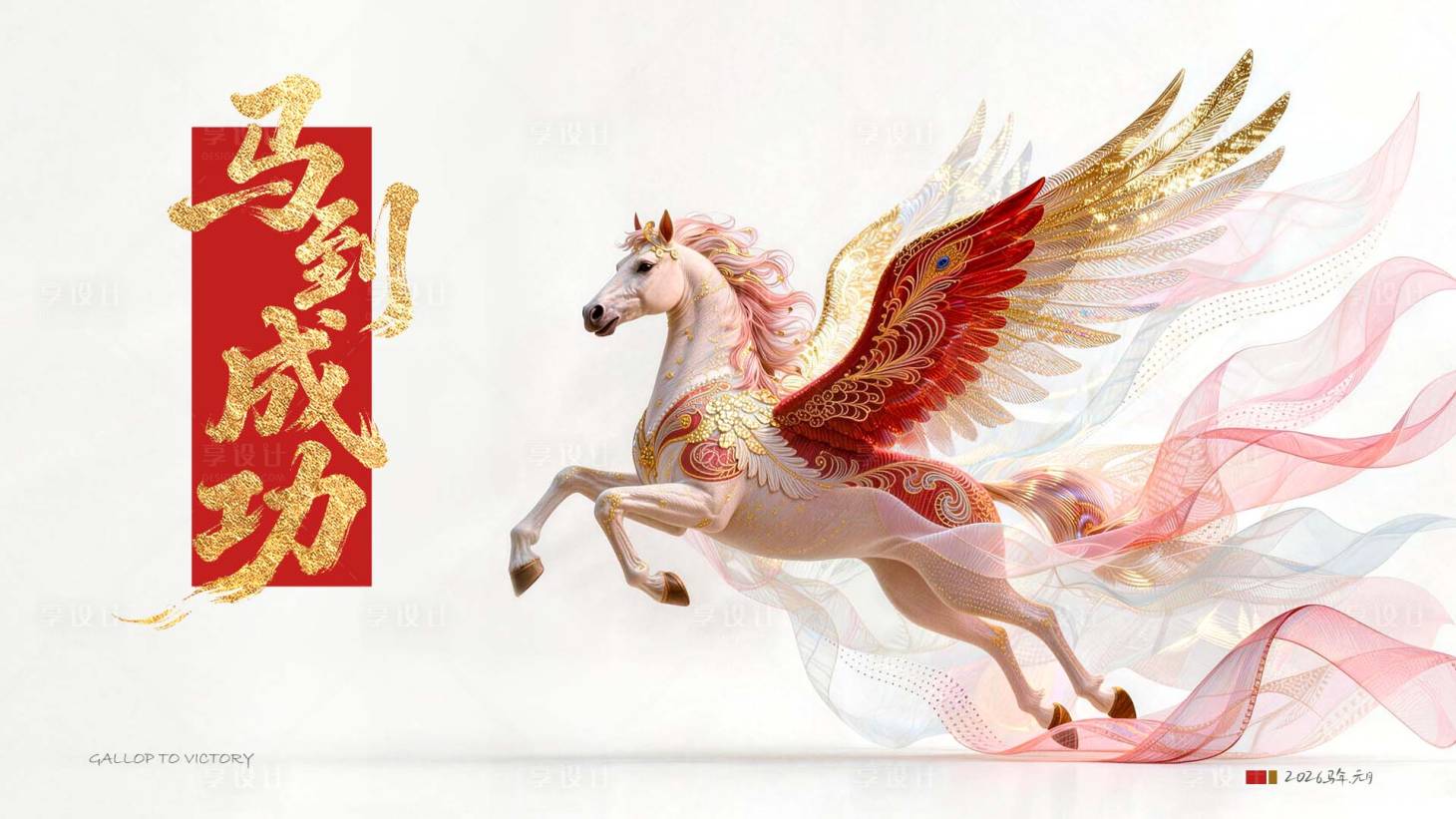 源文件下载【享设计】搜索编号：26320035039663547【马年壁纸】