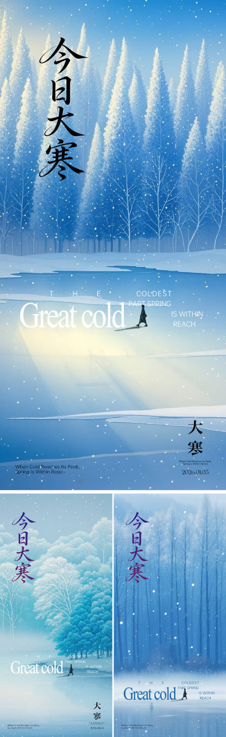 源文件下载【享设计】搜索编号：50700035040335072【大寒海报】