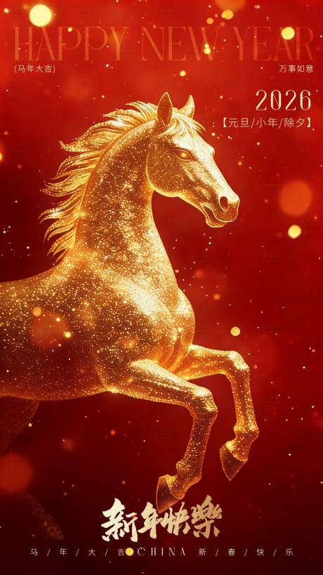 源文件下载【享设计】搜索编号：10870034820661733【马年大吉宣传海报】