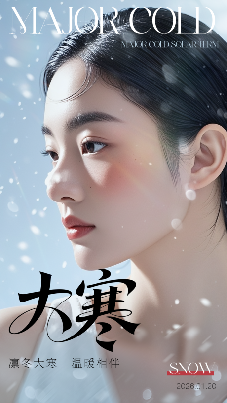 源文件下载【享设计】搜索编号：66700034959235722【大雪节气海报】