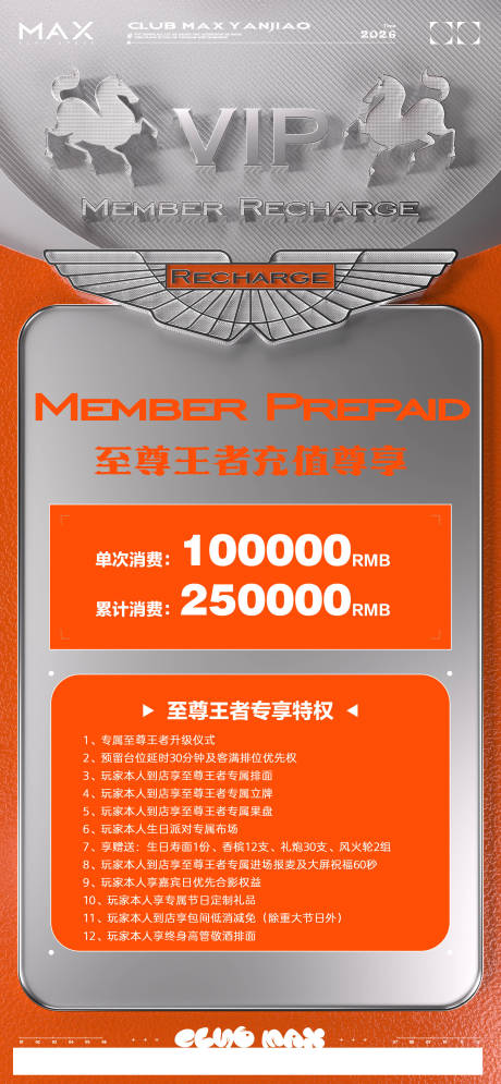 源文件下载【享设计】搜索编号：35430034965407931【酒吧会员充值海报】