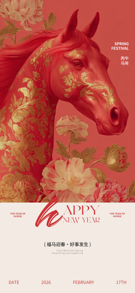 源文件下载【享设计】搜索编号：64950035305248128【马年新年海报】