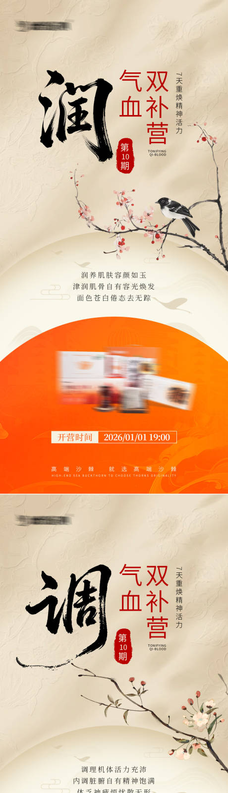 源文件下载【享设计】搜索编号：82910035060849772【气血养生宣传海报】