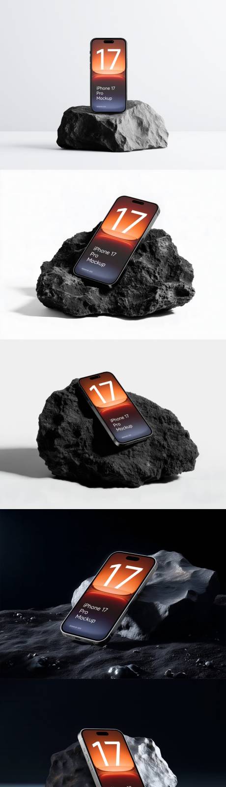 源文件下载【享设计】搜索编号：80720035091475340【岩石场景iPhone17Pro贴图 】